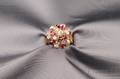 18kt Gold Ruby and Diamond Cluster Ring Heyman Brothers