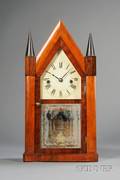 Rosewood Sharp Gothic Clock by HN Welch and Company