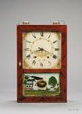 Cherry and Mahogany Box Clock by Eli Terry and Sons
