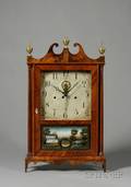 Mahogany Outside Escapement Pillar and Scroll Clock by Eli Terry