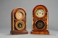 Rosewood Miniature Venetian Shelf Clock by E Ingraham and an Empty Case