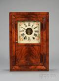 Mahogany Beveled Front Shelf Clock by EC Brewster