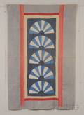 Pieced Cotton Fan Pattern Quilt