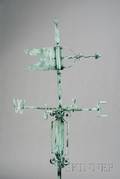 Wrought Bronze and Sheet Copper Bannerette Weather Vane