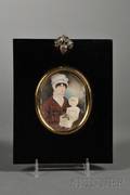 Portrait Miniature of a Mother and Child