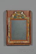Reversepainted Glass Courting Mirror in Box