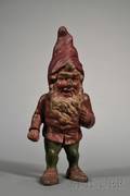 Painted Cast Iron Garden Gnome or Elf Doorstop