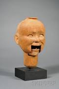 Carved Wooden Ventriloquists Dummy Head