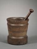 Large Lignum Vitae Mortar and Pestle
