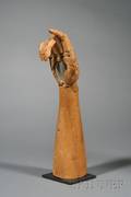 Carved Pine Artists Arm and Hand Model