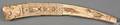 Inuit carved walrus tusk cribbage board 19th c