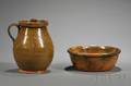 Redware Bowl and Bean Pot