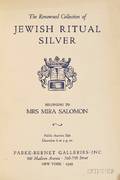 Jewish Art The Renowned Collection of Jewish Ritual Silver Belonging to Mira