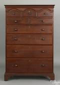 Pennsylvania Queen Anne walnut tall chest ca 1760