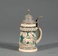German AntiSemitic Pottery and Pewter Mounted Stein