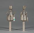 Pair of Polishstyle Silver Torah Finials