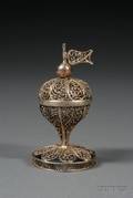 Silvergilt Filigree Spice Container