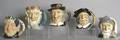 Five Royal Doulton toby mugs to include Neptune
