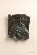 David Aronson American b 1923 Bronze Relief of a Bearded Man