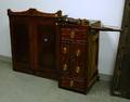 Classical Mahogany and Mahogany Veneer Writing Desk Bookcase