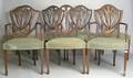 Set of 7 Hepplewhite style mahogany dining chairs