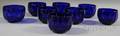 Eight Cobalt Blue Glass Finger Bowls
