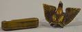 Cast Brass Eagle Mount and an 18th Century Etched Brass Tobacco Box