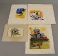 Four Unframed Abstract Cape Cod Prints