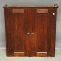 Federal Cherry Wall Cabinet with Two Paneled Doors