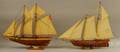 Two Wooden Models of Historic American Vessels America and Blue Nose II