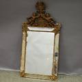 Spanish Rococostyle Polychromepainted Carved Giltwood Mirror
