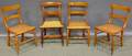 Set of Four Country Classical Tiger Maple Side Chairs