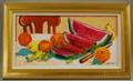 American School 20th Century Still Life with Watermelon and Oranges