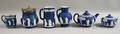 Six Wedgwood Dark Blue Jasper Dip Items