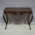 Italian Rococo Carved Walnut Serpentine Side Table