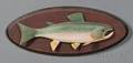 Carved and Painted Rainbow Trout Fish Plaque