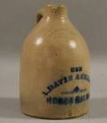 FT Wright  Son Taunton Mass Cobalt Advertisinglabeled Stoneware Jug