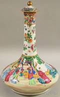 Chinese Export Porcelain Rose Mandarin Bottle