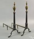 Pair of Philadelphia bellmetal andirons ca 1810