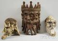 Three Carved Wood Masks