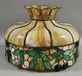 Leaded Slag Art Glass Hanging Lamp Shade