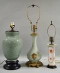 Three Asian Ceramics Mounted as Table Lamps