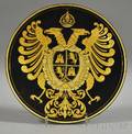 German Plate with Gilt TwoHeaded Eagle