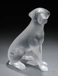 Lalique Sitting Sam Dog Figure