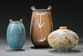 Three Vivika  Otto Heino Pottery Vessels