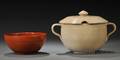 Edwin and Mary Scheier Redware Tureen and Bowl