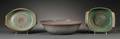 Two Edwin and Mary Scheier Redware Serving Bowls and a Large Center Bowl