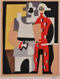 After Pablo Picasso Spanish 18811973 Pierrot and Red Harlequin Standing