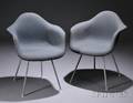 Two Eames Shell Armchairs