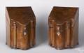 Pair of English mahogany knife boxes ca 1790